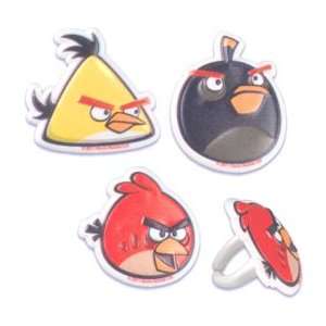  Angry Birds 12pc Cupcake Rings Topper   Birthday Party 