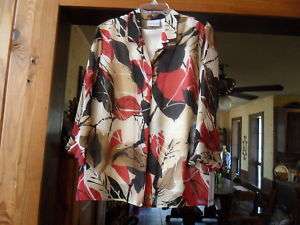 WOW! NWT ALFRED DUNNER Brown Multi Jacket/Top Sz 10 $46  