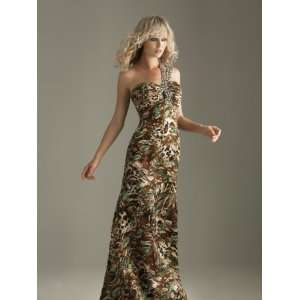 Night Moves Prom 6245   Brown Print Size 4