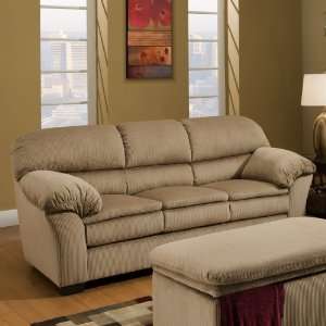  Simmons Upholstery Simmons Deluxe Mink Microfiber Sofa 