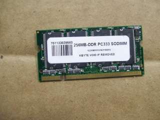 TOSHIBA A85  S1072 256MB DDR PC333 SODIMM MEMORY RAM  