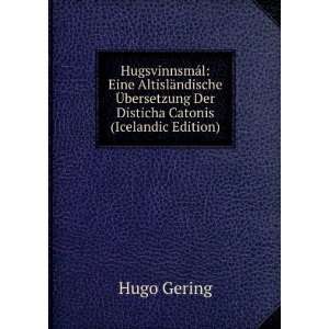   Der Disticha Catonis (Icelandic Edition) Hugo Gering Books