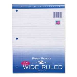   Paper,200 Sheet   Wide Ruled   8 x 10.5   200 / Pack   Wh Office