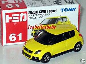 Tomica #61 Suzuki Swift Sport Diecast Car Tomy New  