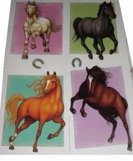  pretty horses excellent new condition 6 stickers in the set 4 horses 