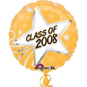  18 Class of 2008 Gold Mylar Balloon