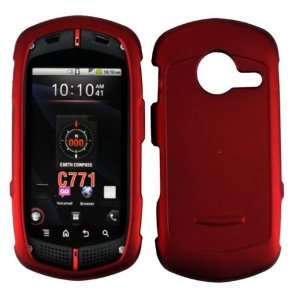   Red Hard Case Cover for Casio GzOne C771 Cell Phones & Accessories