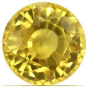  1.51 Carat Loose Yellow Sapphire Round Cut Jewelry