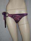 New BEACH BUNNY Swimwear Purple Rain Bikini Bottom Crystal Side Tie 