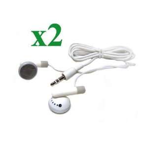   Skque WHITE 2 LOT EARPHONES EARBUD FOR iPOD CLASSIC 80GB Electronics