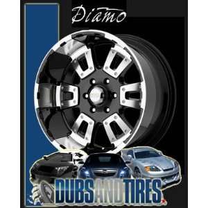18 Inch 18x10 DIAMO wheels 17 KARAT Gloss Black Machined wheels rims