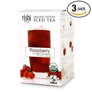 Rishi Tea Raspberry Iced Tea, 1.75 Ounce (Pack of 3):  