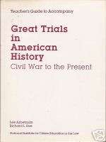 Great Trials in American History Teachers Guide (1985)  