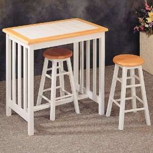  Halsted 3 Pc Bar Table Set by Coaster