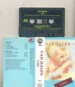 VAN HALEN 1984 USA BLACK BOXED CASSETTE TAPE 1983 RARE  