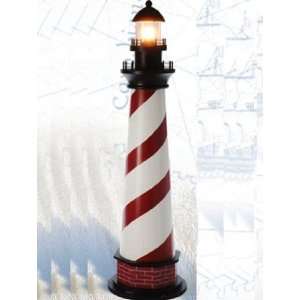 42 Inch Mini Cape Hatters With Light Red Stripes Lighthouse Decor