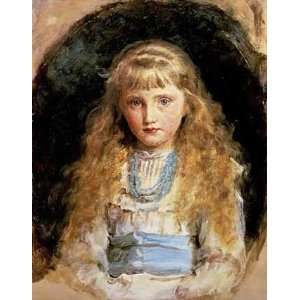  Portrait of Beatrice Caird by John everett Millais 17.38X22.00. Art 