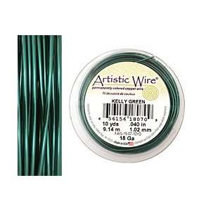  Artistic Wire Kelly Green 18 gauge, 10 yards Supplys Arts 