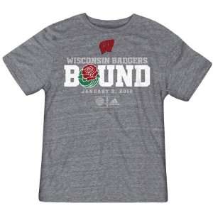  Wisconsin Badgers 2012 Rose Bowl Bound Tri Blend T Shirt 