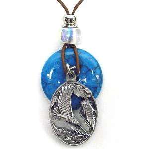  Earth Reflections Diamond Cut Necklace   Flying Eagle 