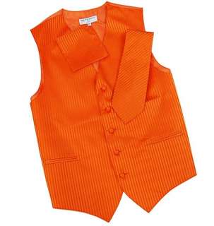 V75/ New Orange Vesuvio Napoli Tuxedo Wedding Vest Set  