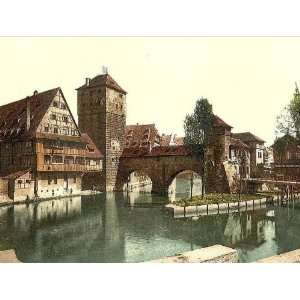 Vintage Travel Poster   Hangman Bridge Nuremberg Bavaria Germany 24 X 