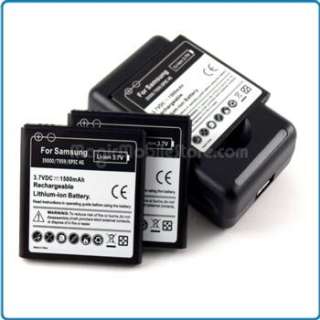 3x1500mah Battery Charger Samsung Fascinate i500 Focus  