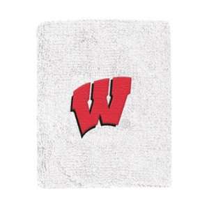  Wisconsin Badgers Logo Wristbands White One Size Sports 