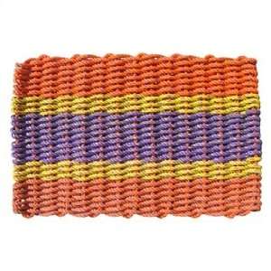 Lobster Rope Doormat. MediumPLUS (21in x 33in), Orange, Yellow, Purple 