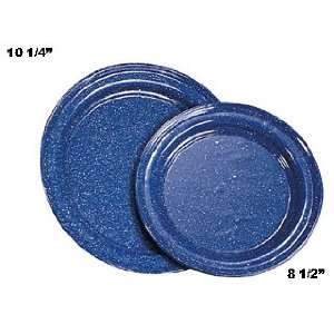   High Quality Durable Steel Enamel Dinner Plate, 10 1/4, Speckled Blue