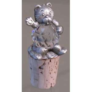  Crystal Teddy Bear Wine Topper: Home & Kitchen
