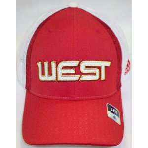 NBA All star West Structured Flex Fitted Mesh Back Adidas Hat Size S/M 