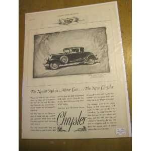 1928 CHRYSLER AUTOMOBILE PRINT AD