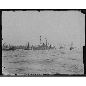   Return of Santiago fleet,New York Harbor,Aug. 20,1898