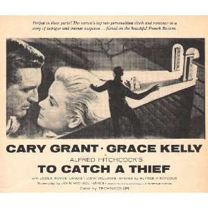  Hitchcocks To Catch A Thief 1955 Movie Ad with Cary Grant 