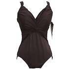 NWT MIRACLESUIT Chocolate Brown Pandora Swimsuit 16 DD