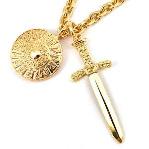 Original Versace for H&M Gladiator Sword & Shield Necklace  