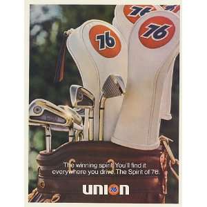  1979 Union 76 Winning Spirit Golf Clubs Golfing Print Ad 