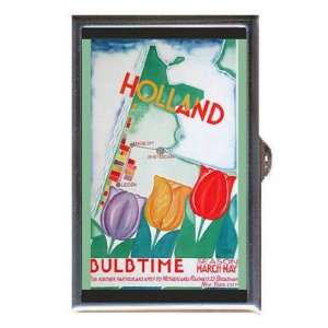  Holland Tulip Retro Travel Coin, Mint or Pill Box Made in 