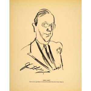  1938 Jesse Lasky Film Producer Henry Major Lithograph 