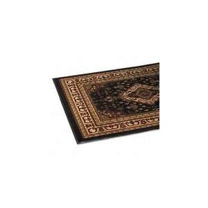  Woven Oriental Rug Look Floor Mat, 64 x 92, Black