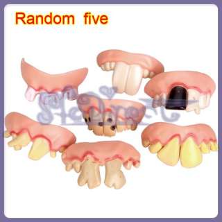 5pcs FUNNY GAG GIFT Ugly Fake Teeth COSTUME PARTY NEW  