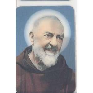   Padre Pio Lenticular Two Dimensional Wallet Sized Cards   Pack of 6