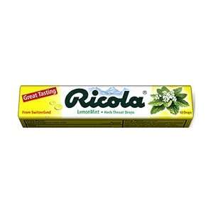  Ricola Lemon Mint Herb Throat Drops, 10 Drops Health 