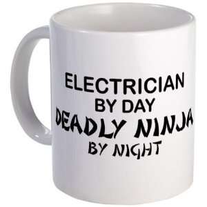 Electrician Deadly Ninja Funny Mug by   Kitchen 