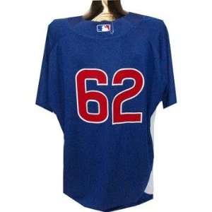 Bob Howry #62 2010 Chicago Cubs Game Used Blue Cool Base Batting 