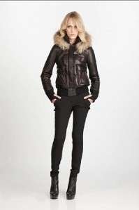   Mackage Annie Leather Bomber Puffy Jacket S $1100 Sold OUT aritzia