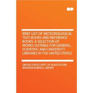  Brief List of Meteorological Text books and Reference 