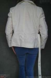 EUC$248 CACHE White Ivory Insulated Ski Rain Trench Coat Jacket L/M 