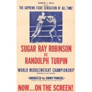  Sugar Ray Robinson vs. Randolph Turpin Finest LAMINATED 